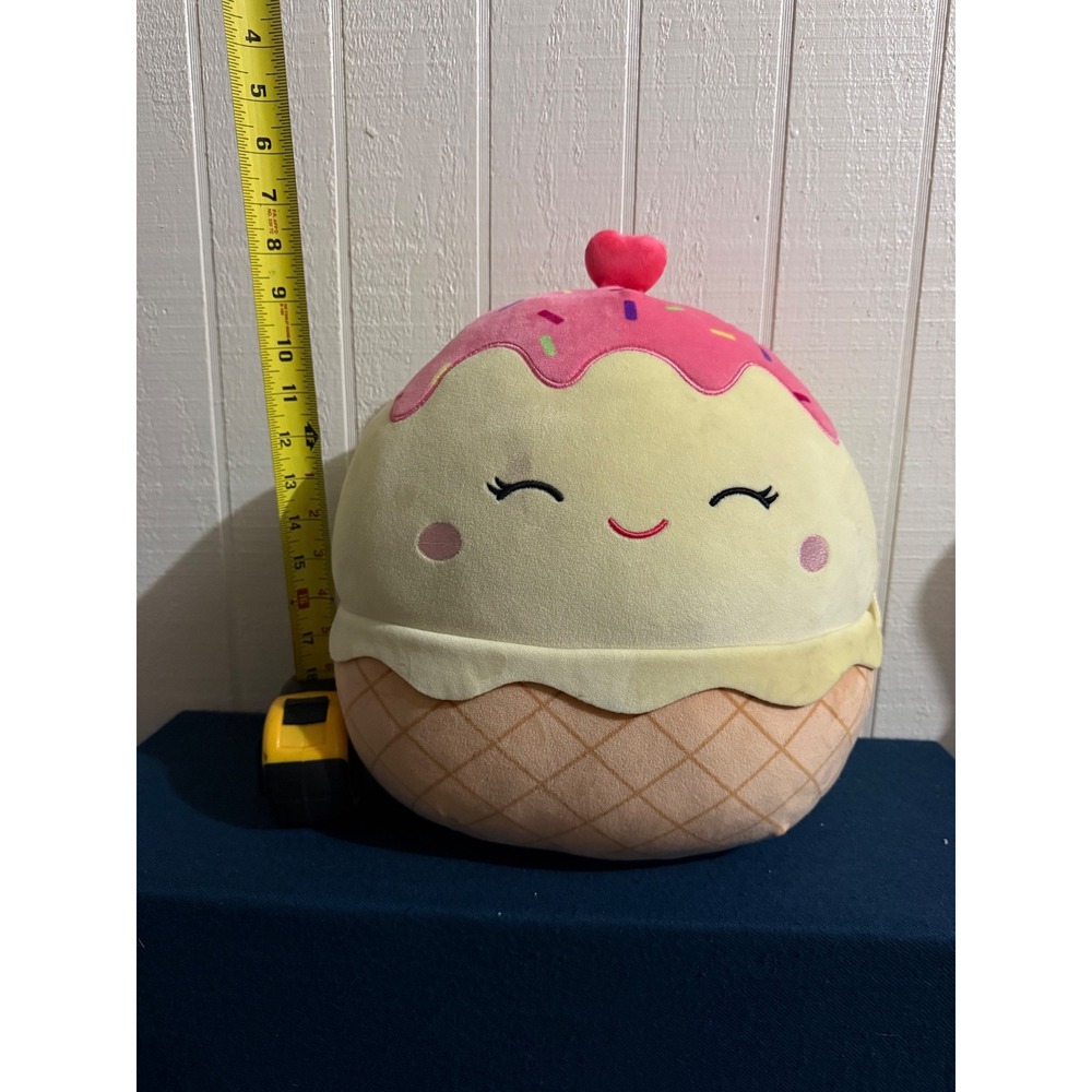 Squishmallows Maya the Ice Cream Sundae 12 Inch Pink Yellow Plush Stuffed Toy